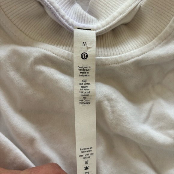 Lululemon Tshirt Bodysuit White Heavyweight Cotton Open Back Short Sleeve Medium - Picture 7 of 8